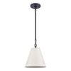 Elk Showroom Rydell 9'' Wide 1Light Mini Pendant, Matte Black and Parchment EC89765/1